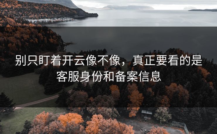别只盯着开云像不像,真正要看的是客服身份和备案信息 别只盯着开云像不像,真正要看的是客服身份和备案信息